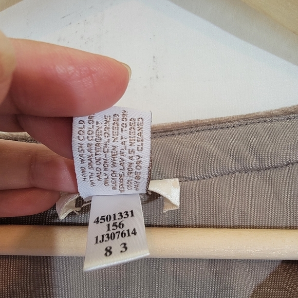 Chico's Velvet Dream Monica Top Sz 2 Gray 3/4 Sleeve Sequin Split-Neck Party - Picture 11 of 12